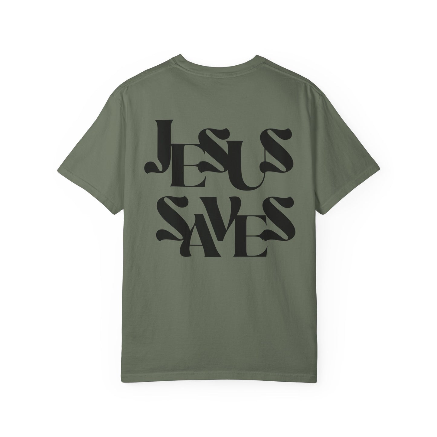 Unisex Garment-Dyed T-Shirt, Faith-Based Apparel, Jesus Saves Tee, Summer Casual Wear, Spiritual Gift, Everyday Comfort