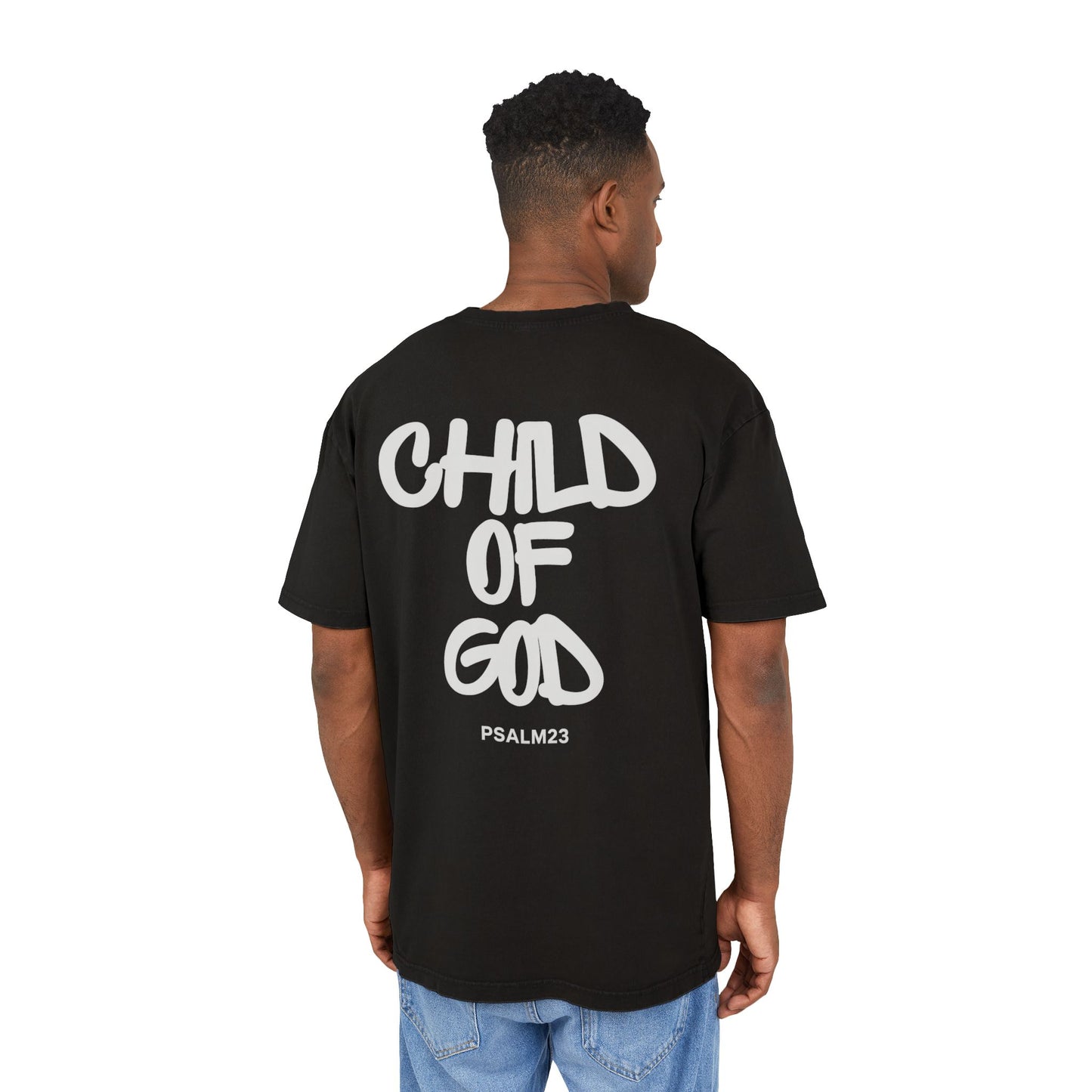 Heavy Oversize Tee, Acid Washed Graphic Shirt, Streetwear T-Shirt, Faith-Based Apparel, Comfortable Casual Wear